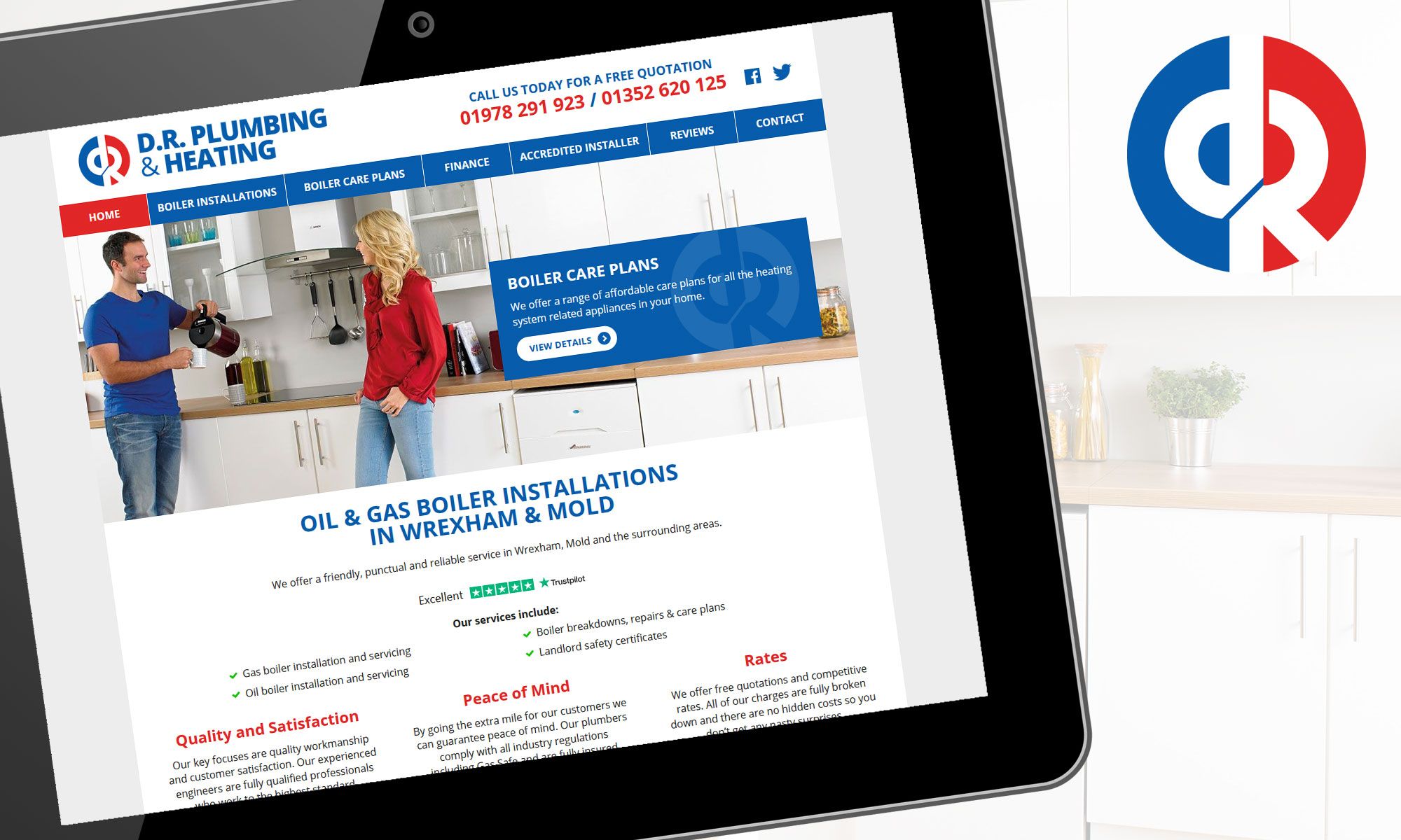 D.R. Plumbing & Heating website