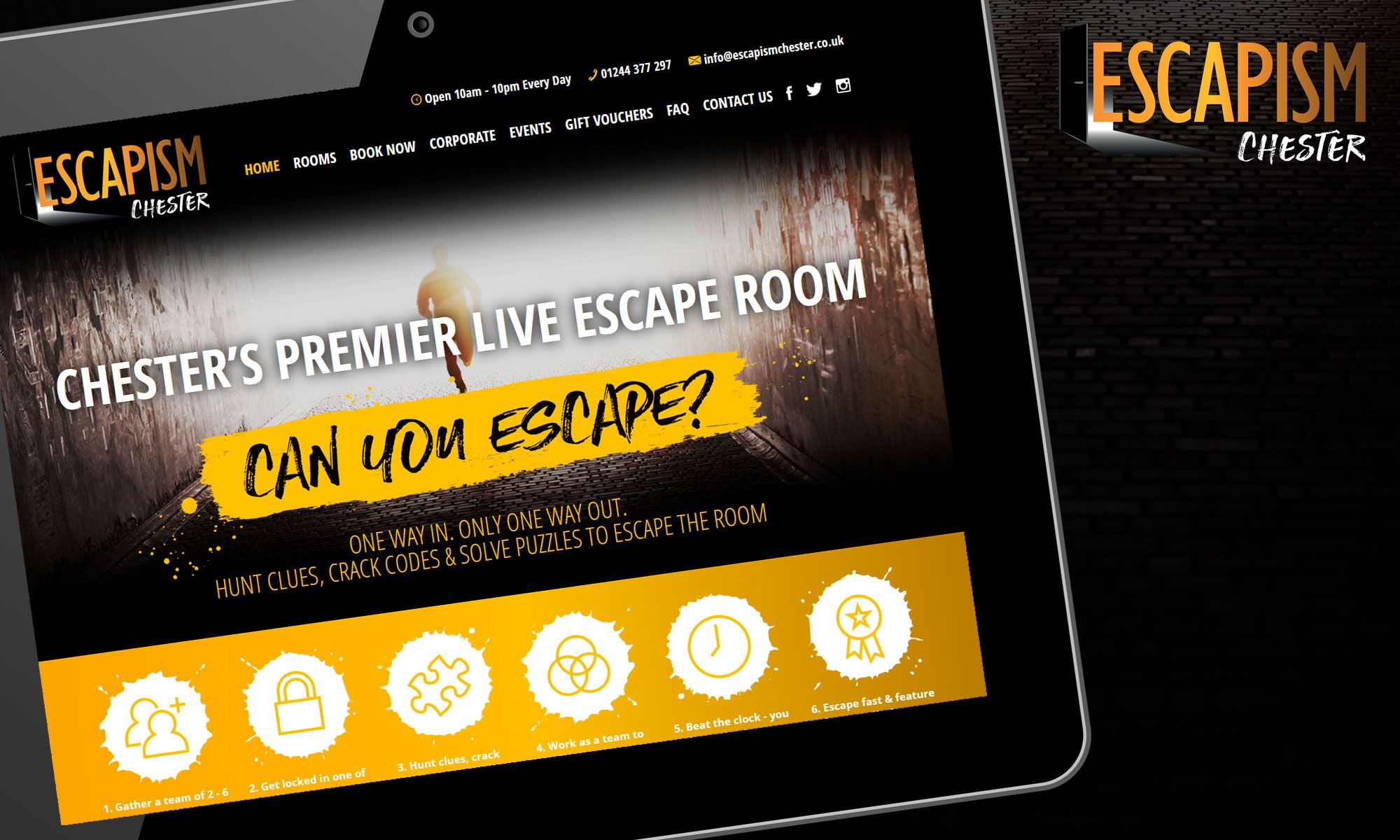 Escapism Chester website
