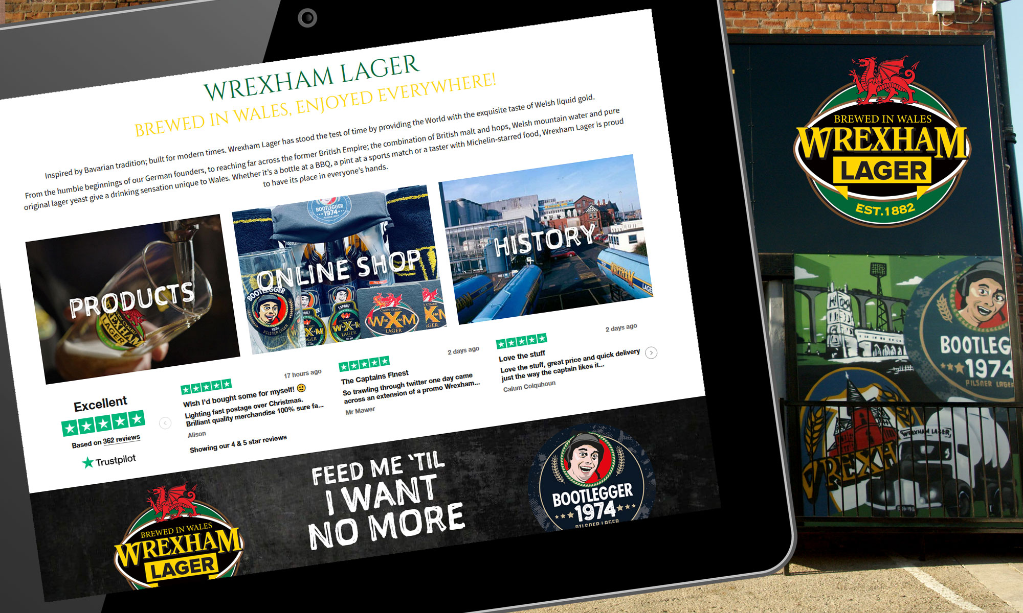 Wrexham Lager website